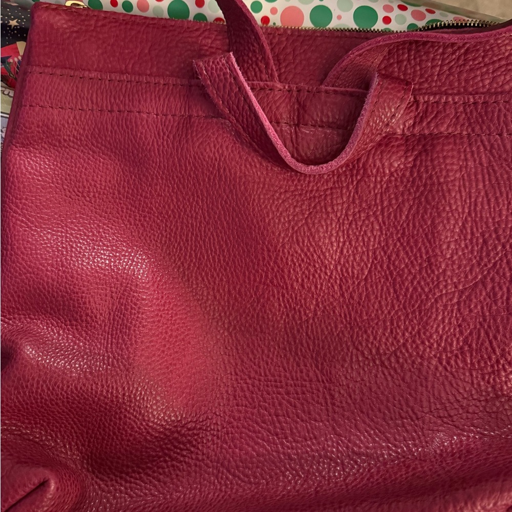 Portland Leather Goods Classic Tote Backpack (OG chunky Cosmo not stamped ) - Picture 4 of 9